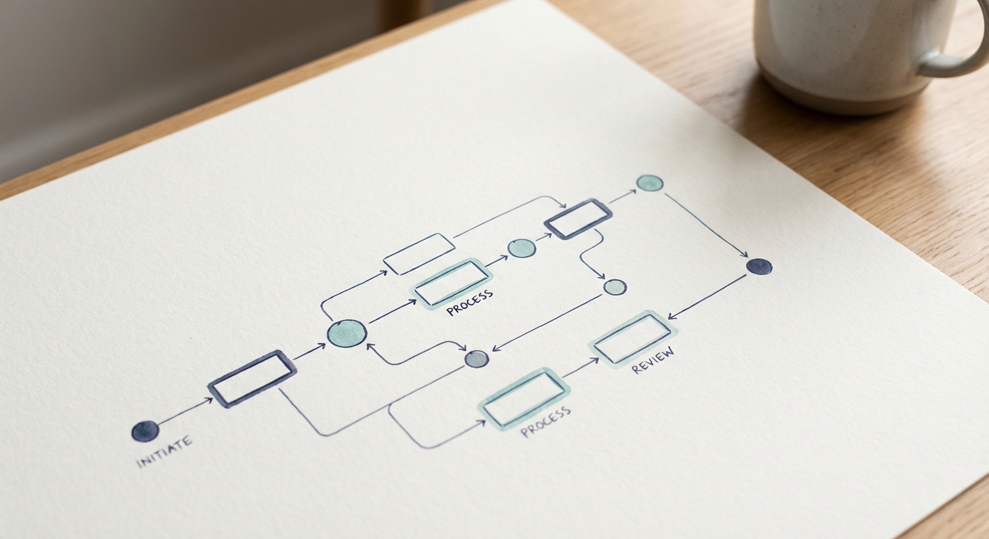 A workflow diagram sketch
